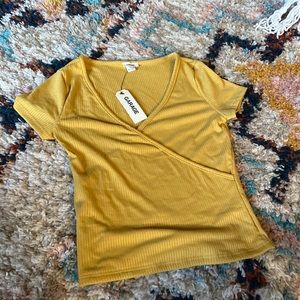 NWT Garage mustard yellow shirt